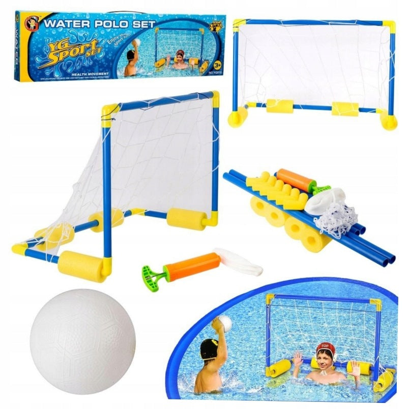 Set goal with water polo ball