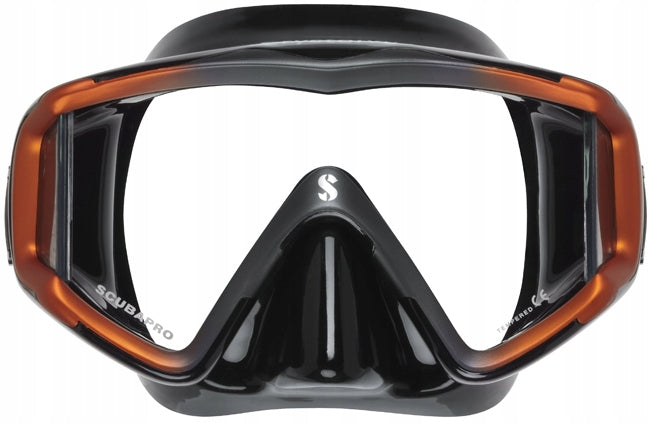 Set mask Scubapro Crystal Vu & snorkel Spectra Dry, Orange Color orange