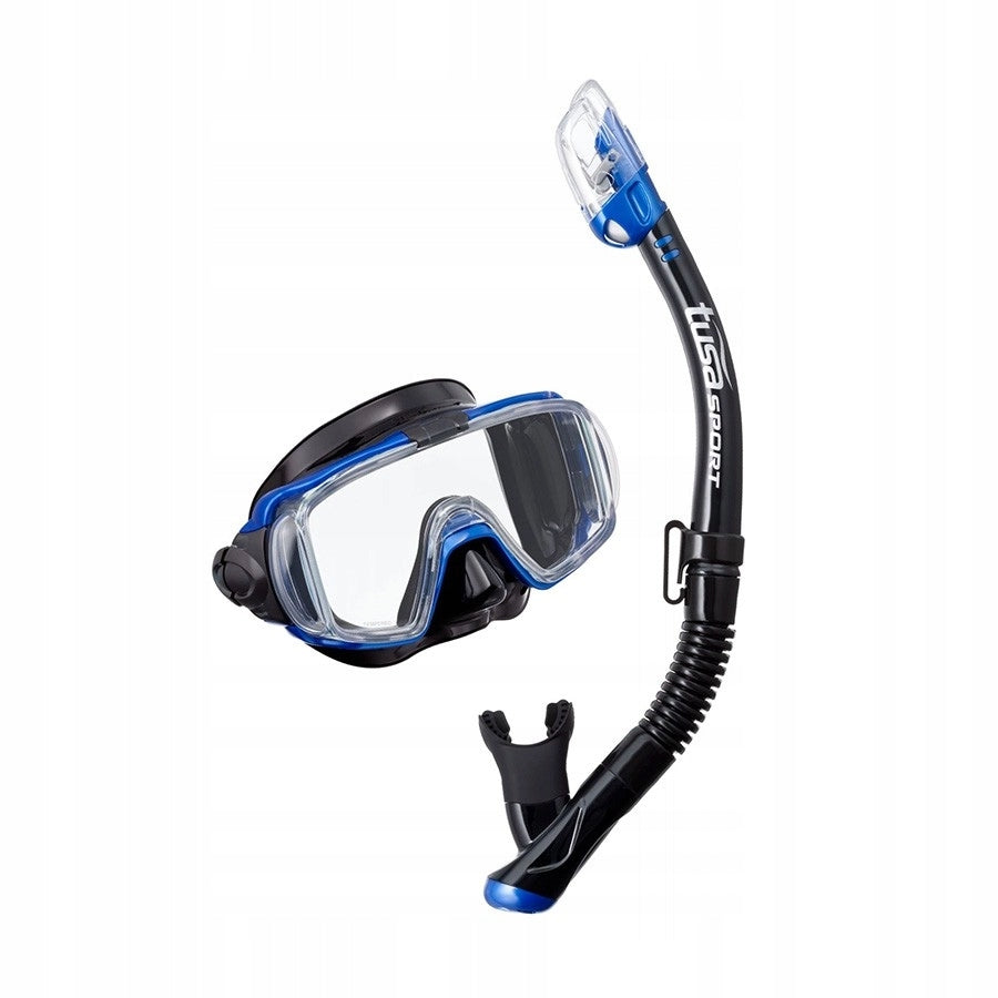 Set mask and snorkel Tusa Visio Tri-Ex UC-3125 with 3D glass blue