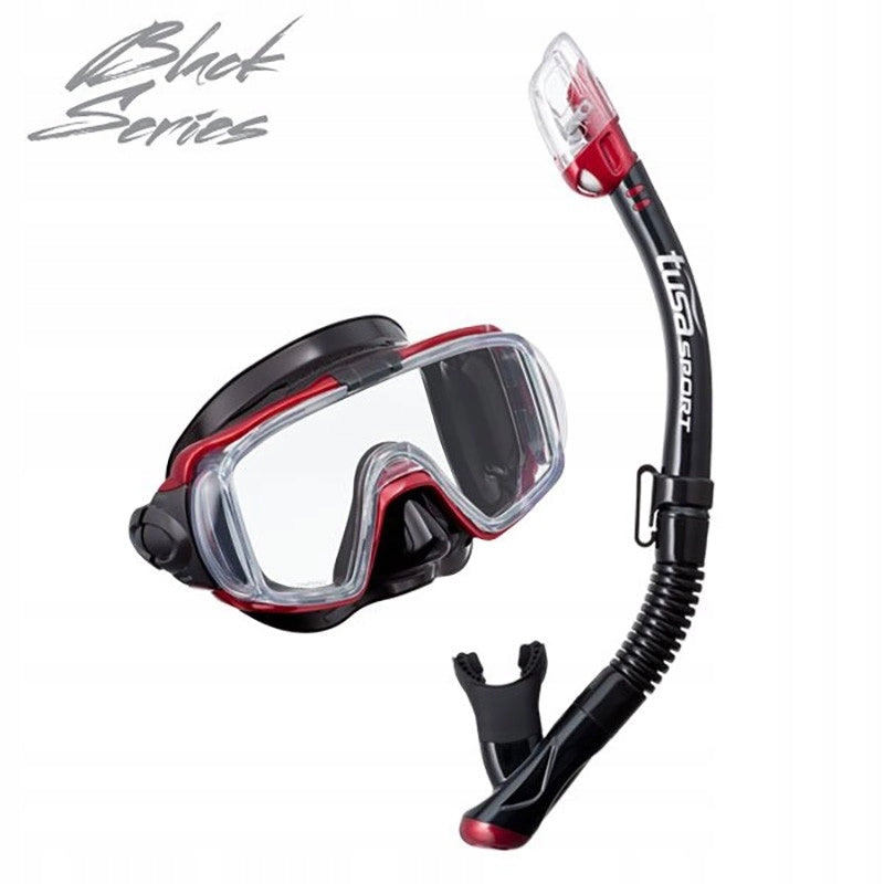 Set mask and snorkel Tusa Visio Tri-Ex UC-3125 with 3D glass red