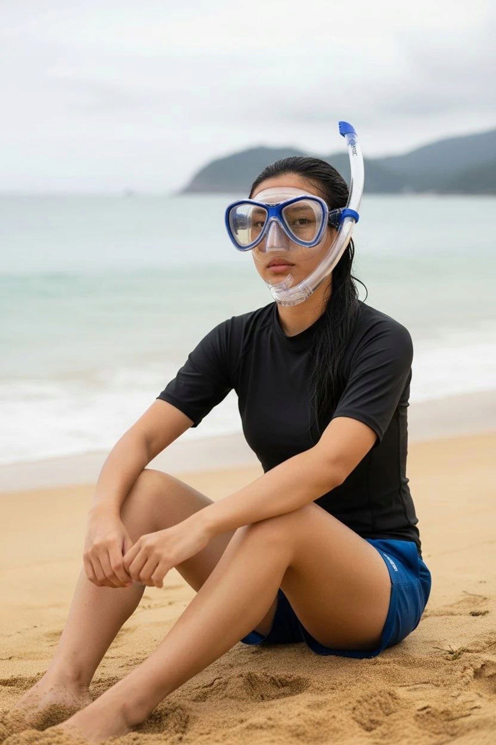 Set mask pipe CAPRI TOP SET blue for old teenagers and adults Packaging status original