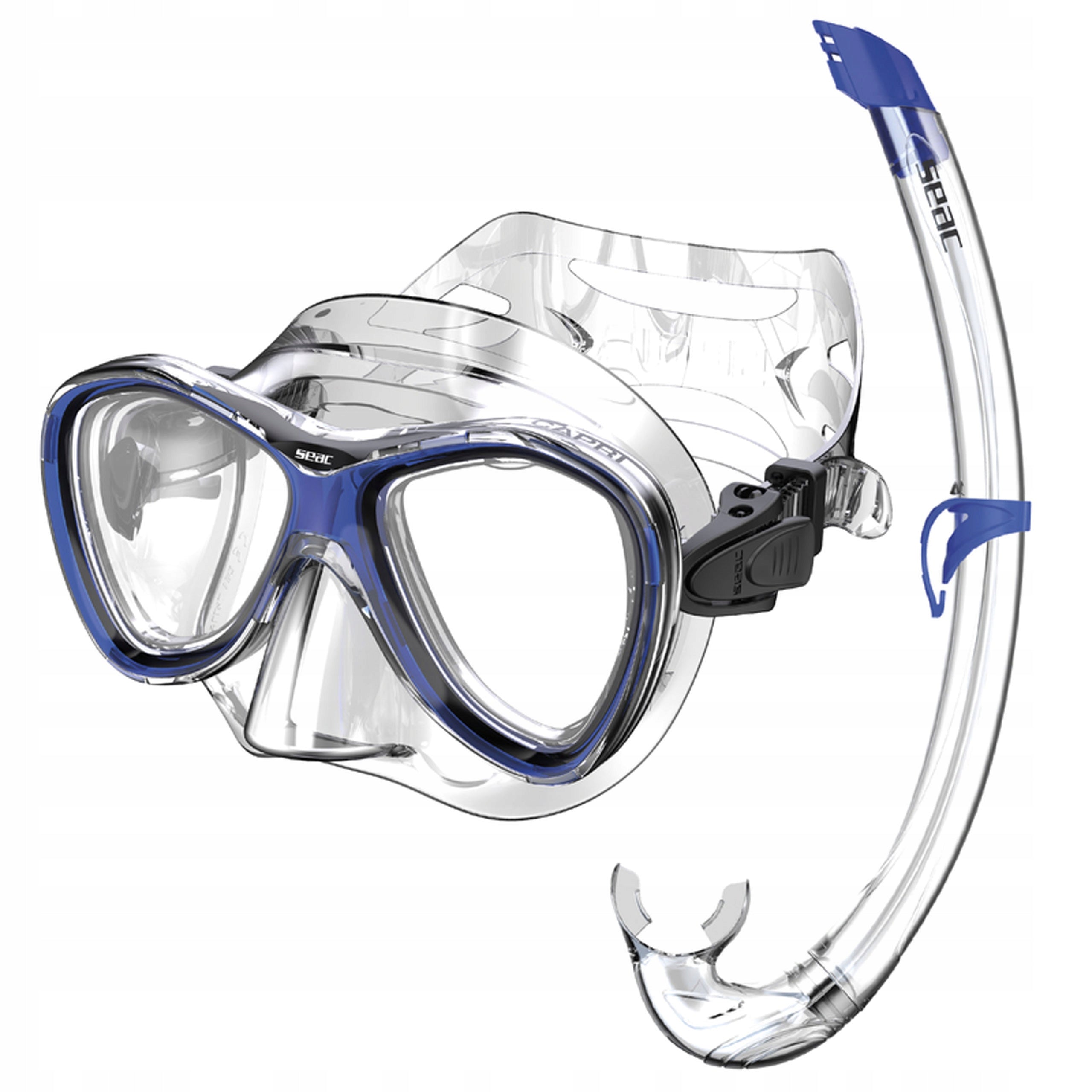 Set mask pipe CAPRI TOP SET blue for old teenagers and adults