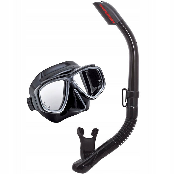 Set mask with snorkel TUSA SPLENDIVE black silicone-black frame