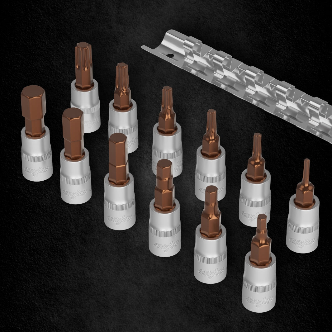 Set of 1/4" TORX HEX sockets Brand MJW