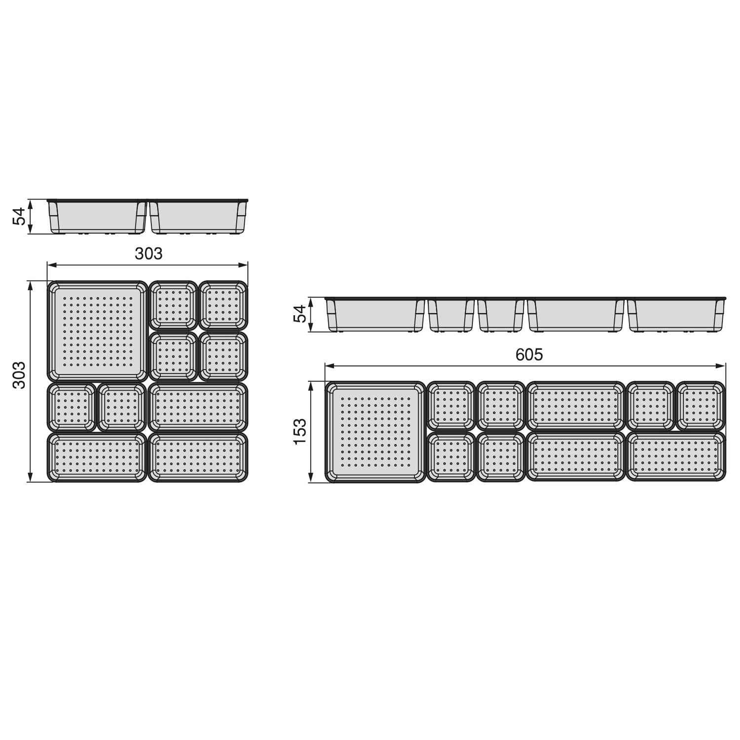 Set of 10 Clear Drawer Containers Cube Modular Organizer Manufacturer code 8145320
