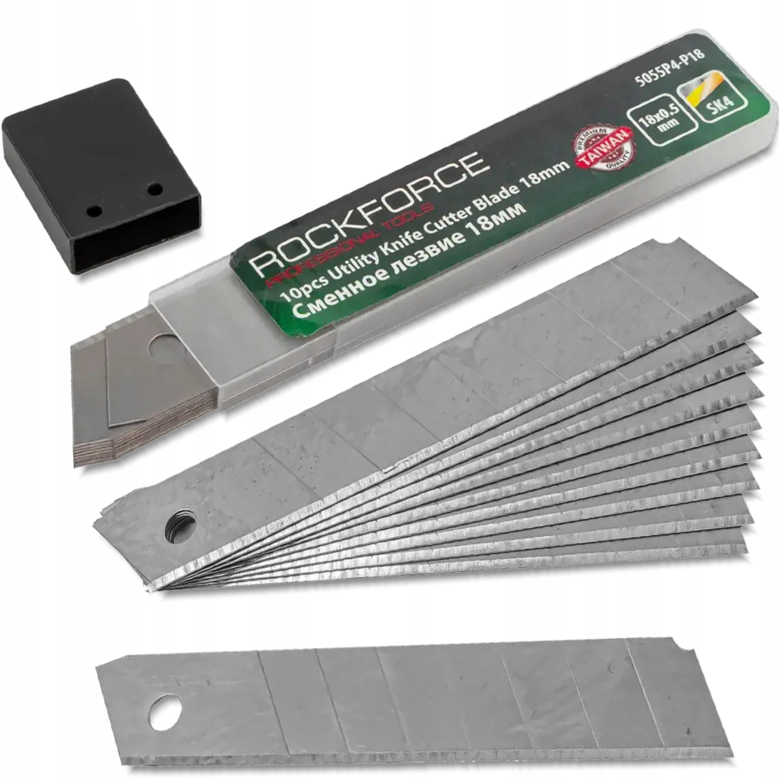 Set of 10 interchangeable blades set 18 mm 10 el. Rockforce