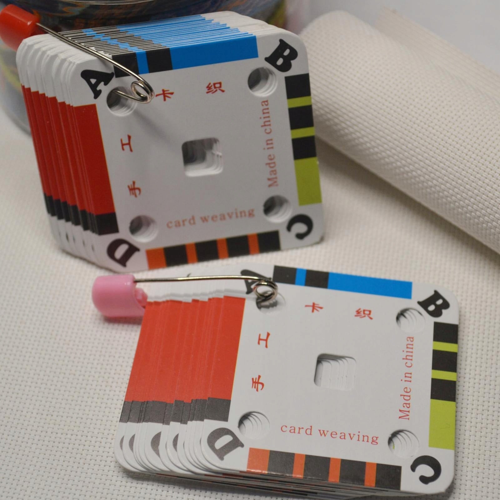 Set of 100 Handy Weaving Cards Weaving Card multi Manufacturer code gazechimp-74016949
