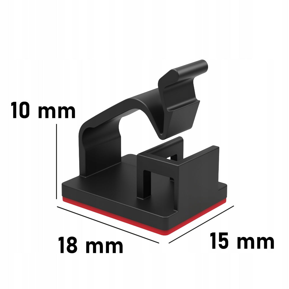 Set of 10x organizer holder grille hook clip for self-adhesive cables EAN (GTIN) 5903933557052