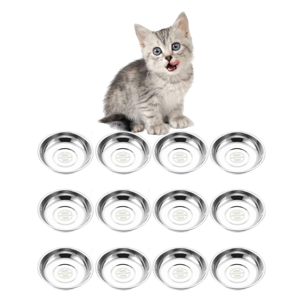 Set of 12 Cat Bowls - 320ml