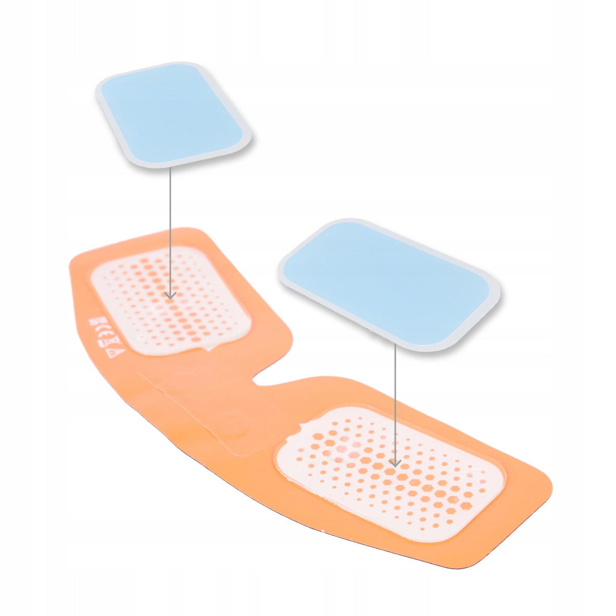 Set of 12 Gel Overlays for EMS Electrostimulator HMS ABS Master Brand HMS
