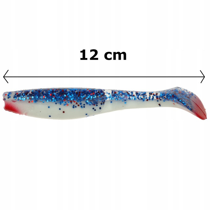Set of 12 pcs rubber hoof ripper bait for pike zander 10cm and 12cm Manufacturer code 557845MIX