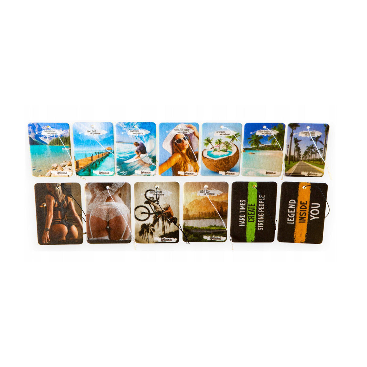 Set of 13 Car Fragrance Pendants – Mix of Designs and Fragrances Manufacturer AirFresh