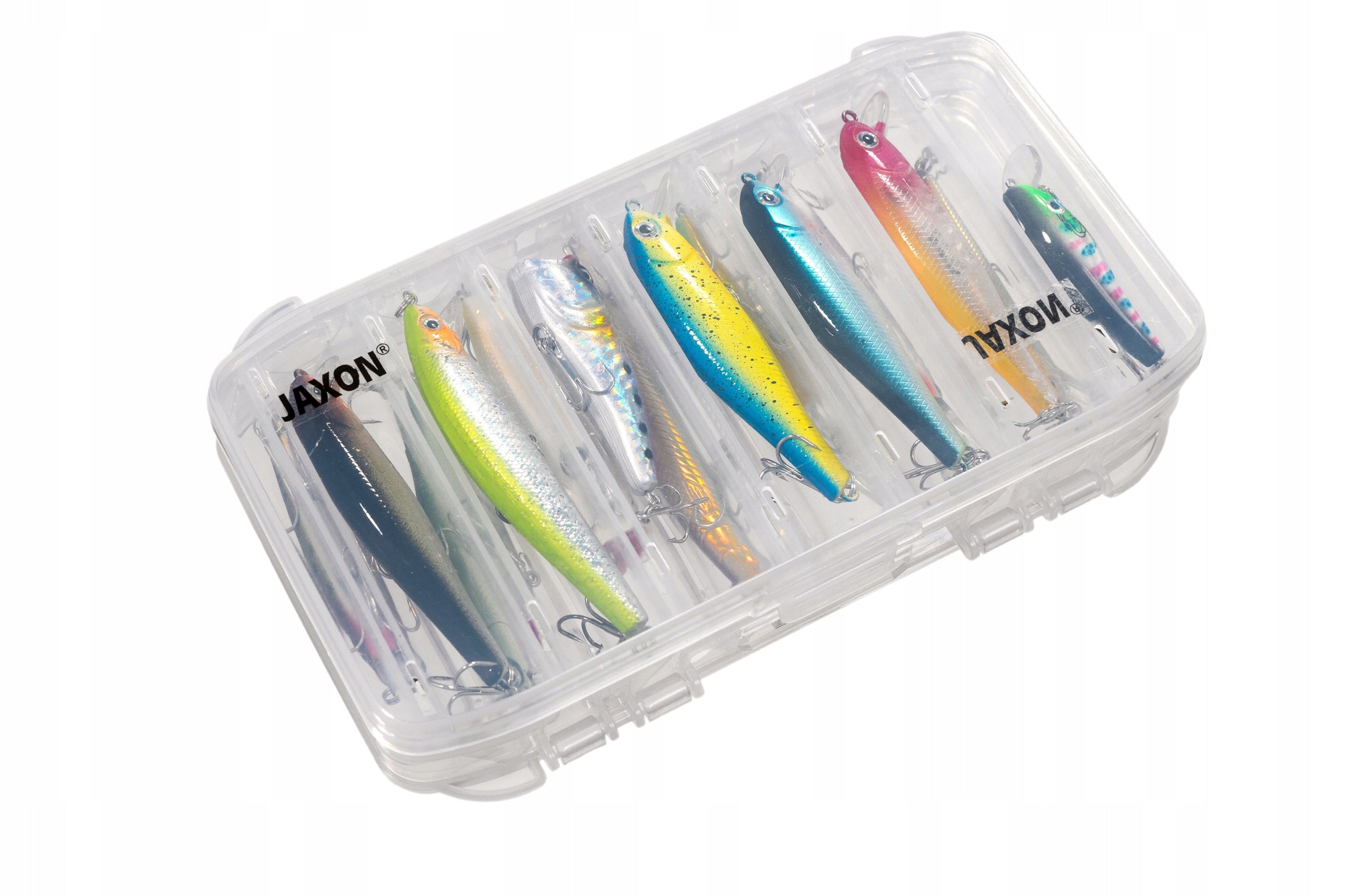 Set of 14 x Spinning Wobbler Box Jaxon Perch For carps graylings perches roaches trouts zanders pikes