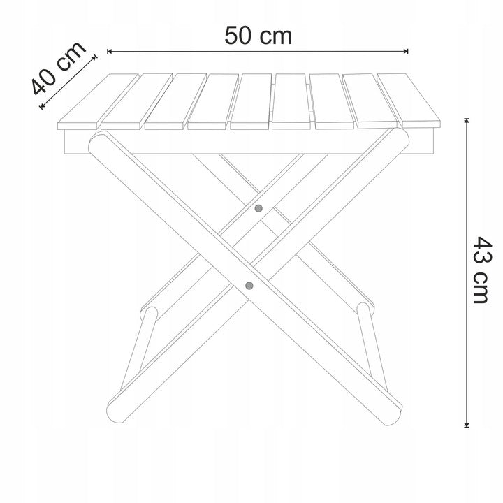 Set of 2 Deckchairs + Coffee Table Wooden Folding Balcony Folding Deckchair EAN (GTIN) 5904806065292