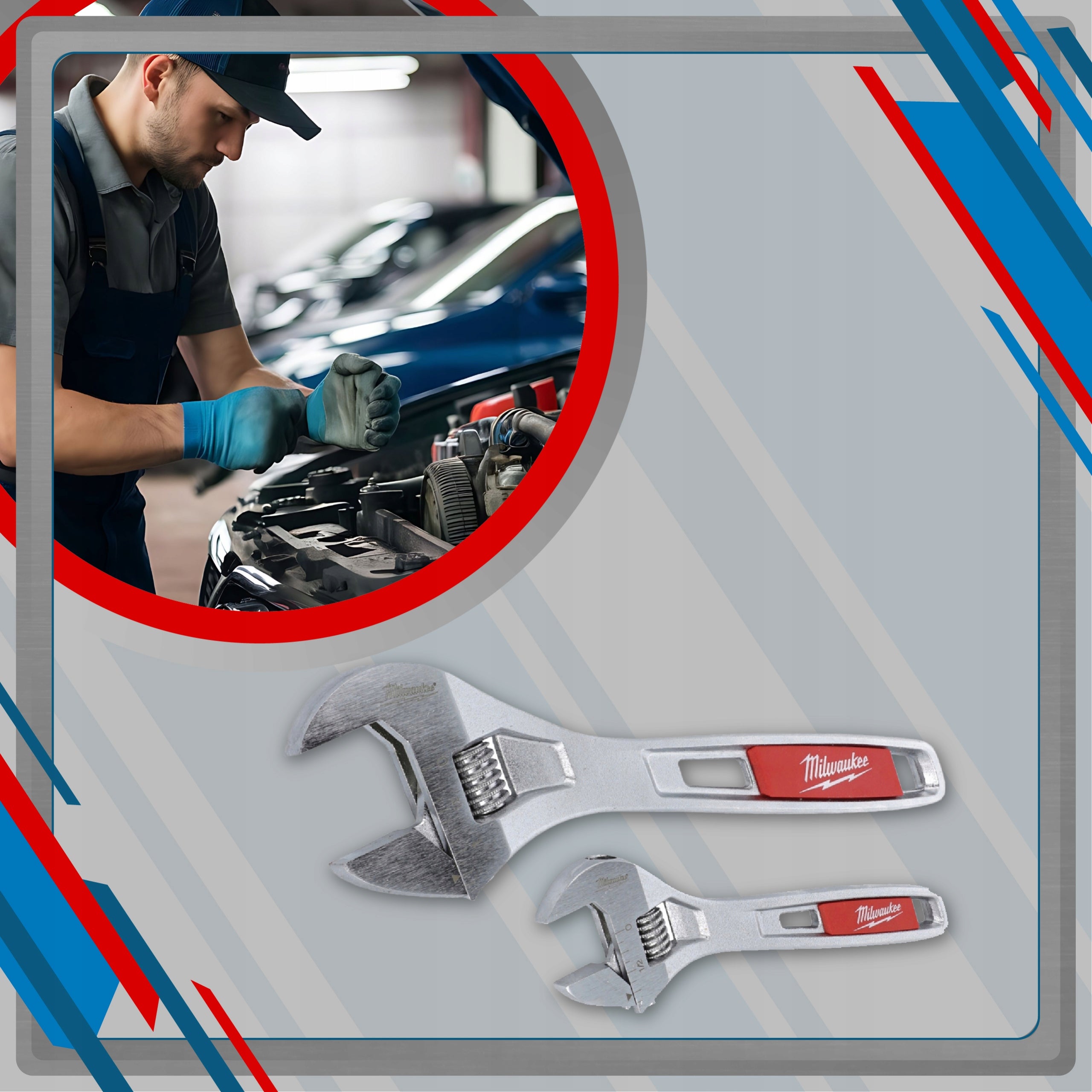 Set of 2 Milwaukee adjustable wrenches EAN (GTIN) 045242358823