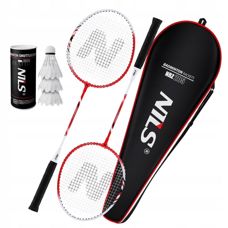 Set of 2 Rockets + 3 Recreational Game Darts in Badminton In Cover NILS Brand Nils