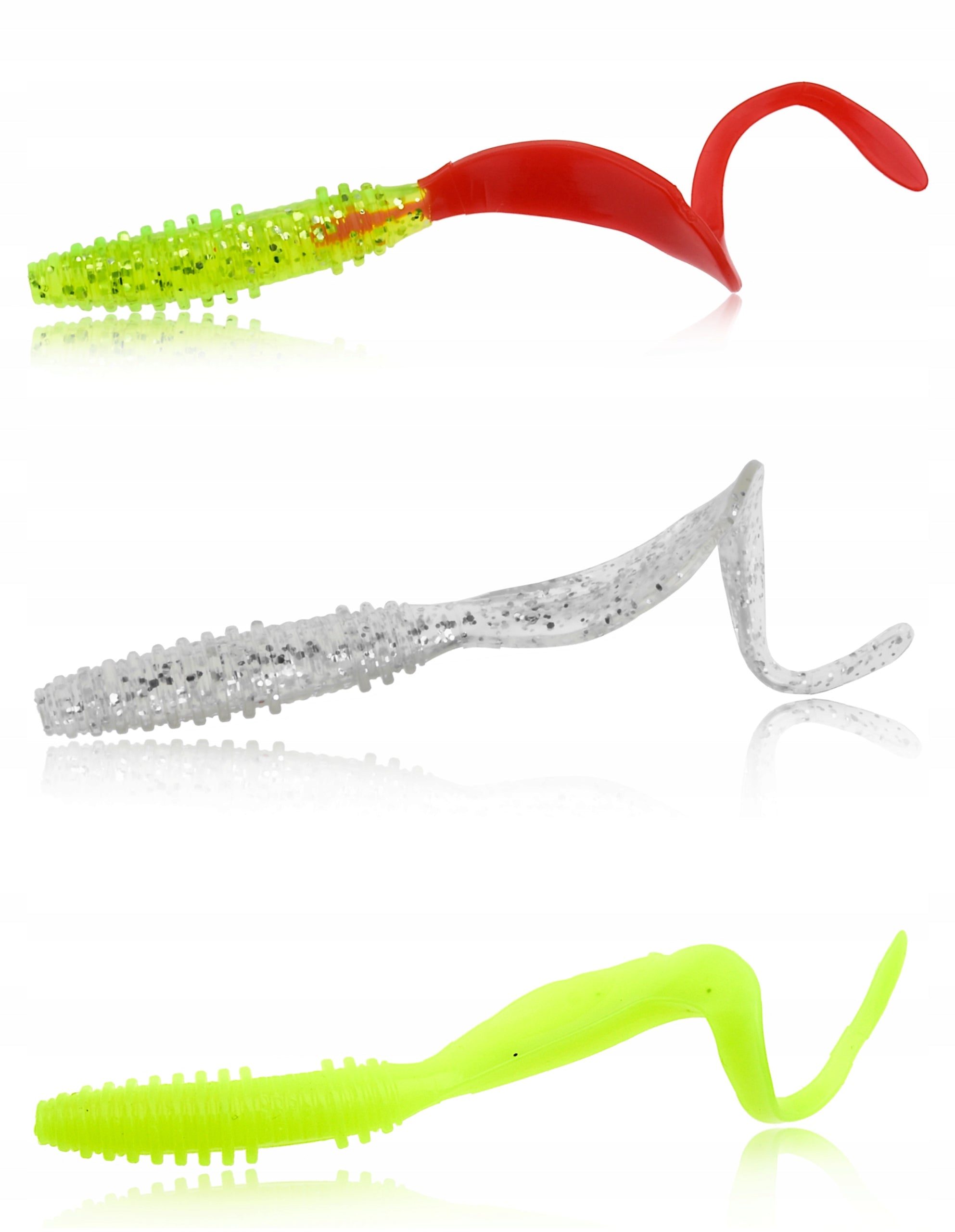 Set of 20 pieces Rubber Twister 10 x 10 cm and 10 x 7 cm artificial lure For ides chubs breams perches trouts zanders catfishes pikes eels