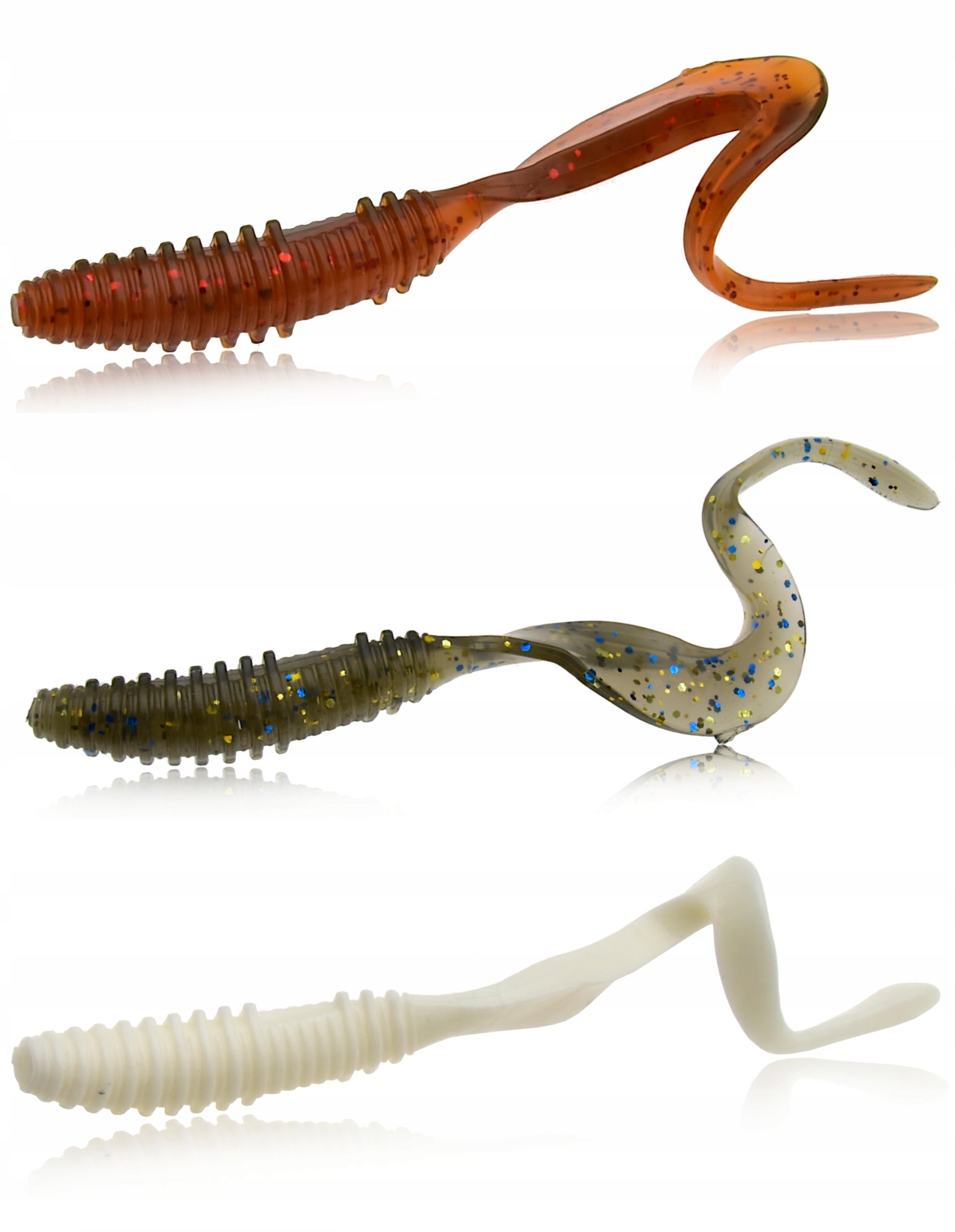 Set of 20 pieces Rubber Twister 10 x 10 cm and 10 x 7 cm artificial lure Number of pieces 20 pcs