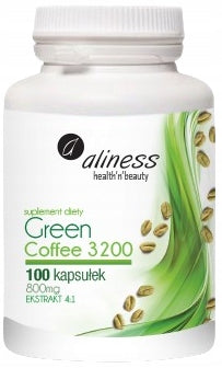 Set of 2x Aliness Green Coffee 3200 Metabolism Weight Control 100 kaps Expiration date at least 1 year from the date of purchase