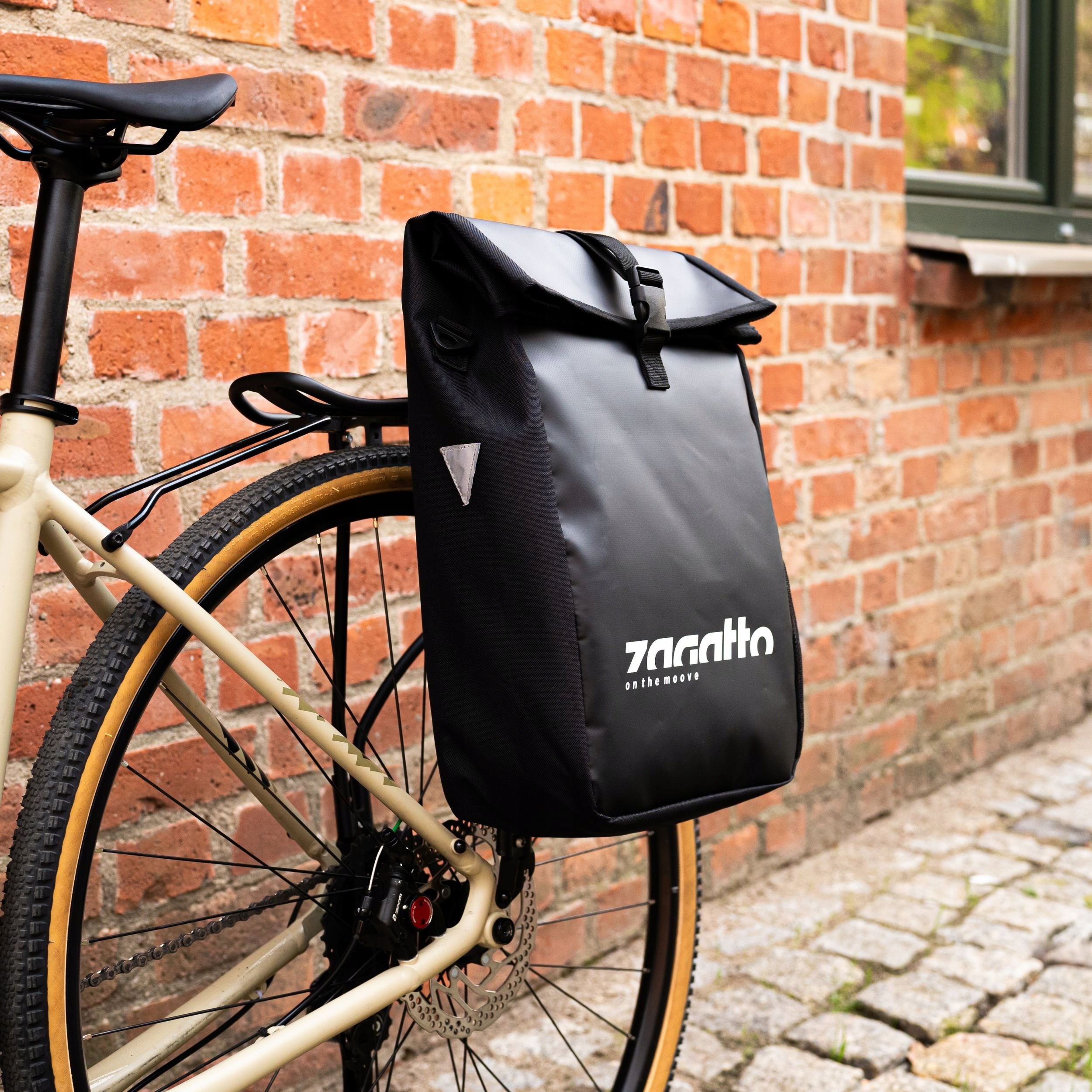 Set of 2x Bicycle pouch waterproof for rear side rack ZAGATTO Capacity 21 l