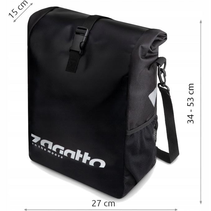 Set of 2x Bicycle pouch waterproof for rear side rack ZAGATTO Kind rear