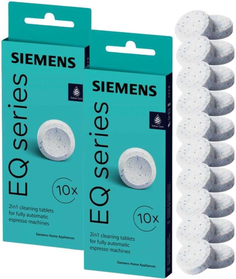 Set of 2x Cleaning tablets for Siemens TZ80001B machines 20 pieces