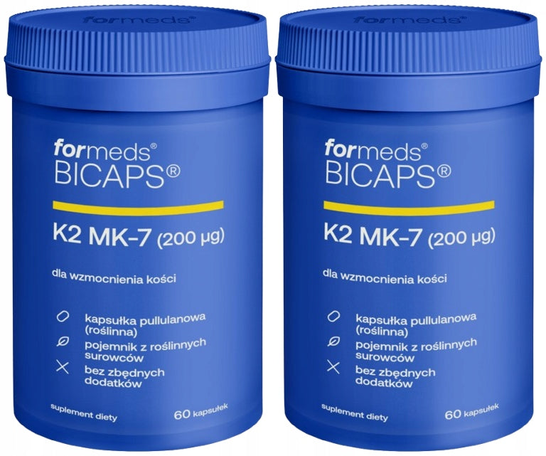 Set of 2x ForMeds BICAPS K2 MK-7 60 kaps. Arteries Blood clotting Bone