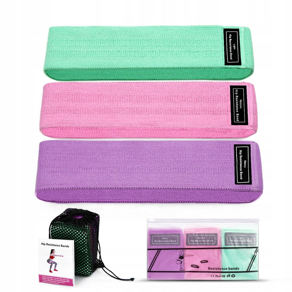 Set of 3 Resistance Rubber Exercise Rubber Pro Bands