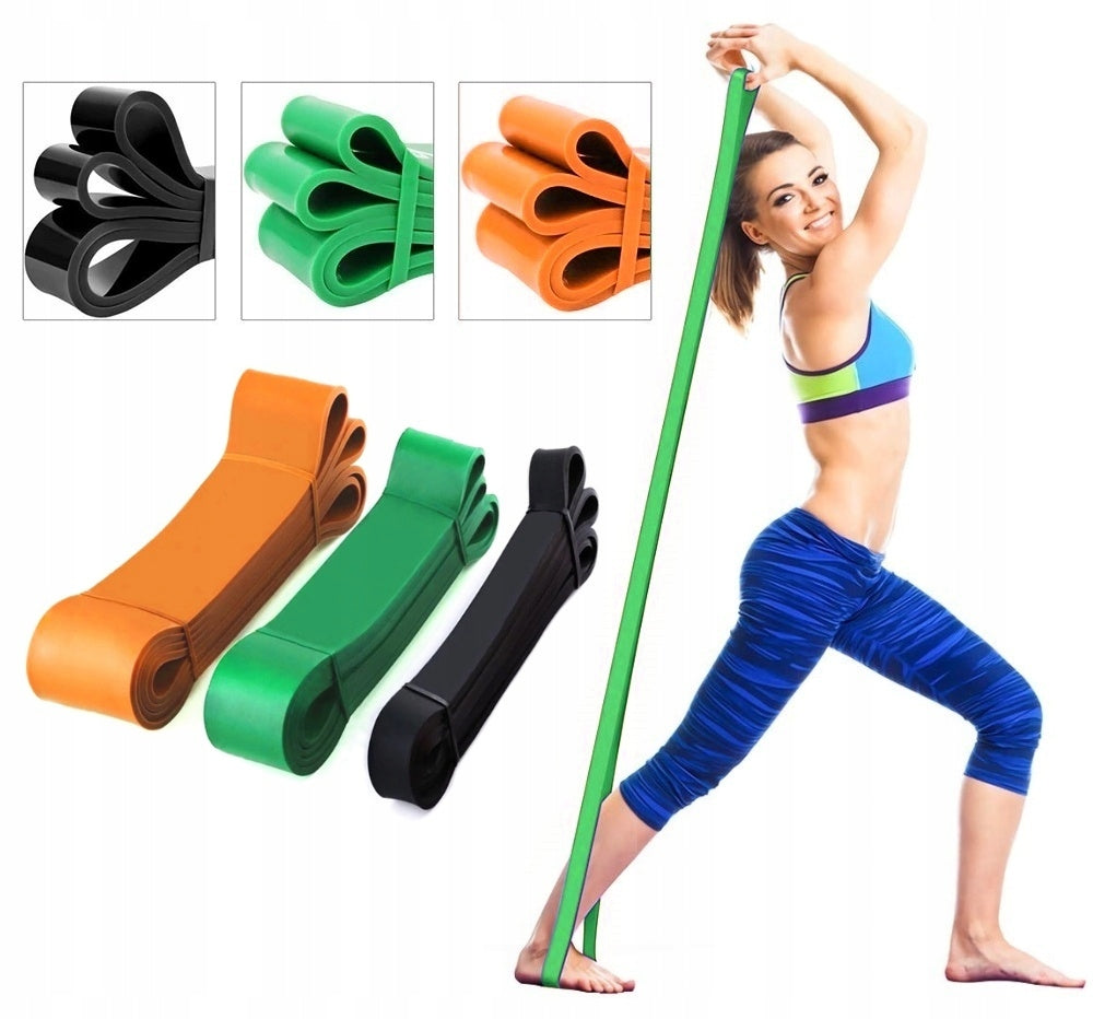 Set of 3 Resistance Rubbers - Long Exercise Tapes