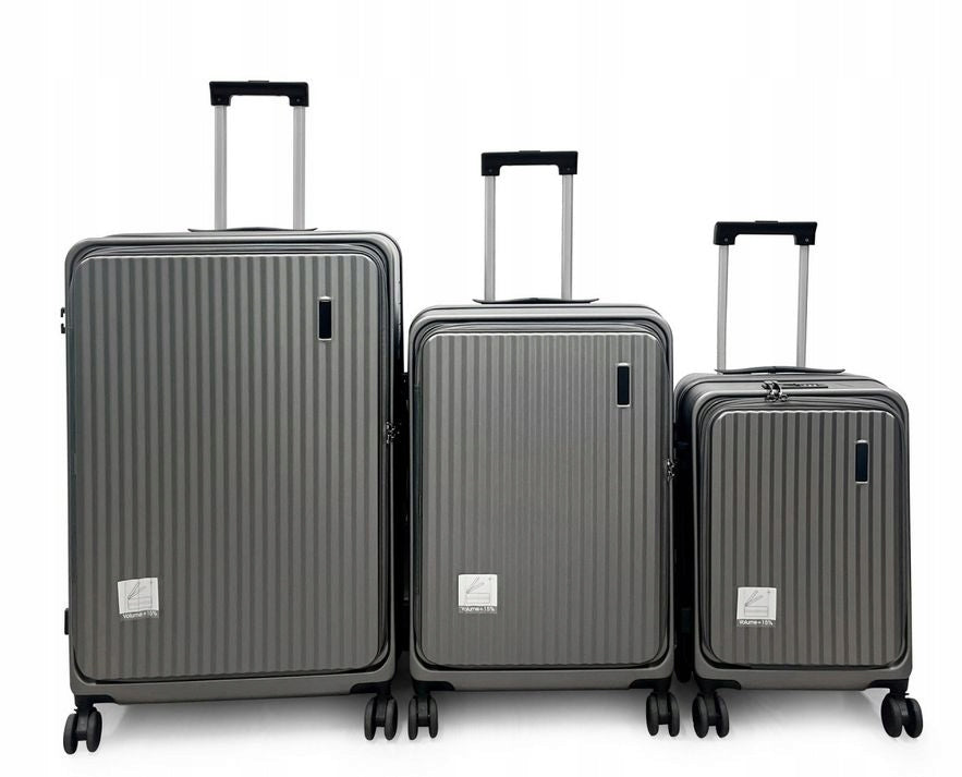 Set of 3 TABI Premium Suitcases – GRAPHITE TSA Wheels 360°Extended