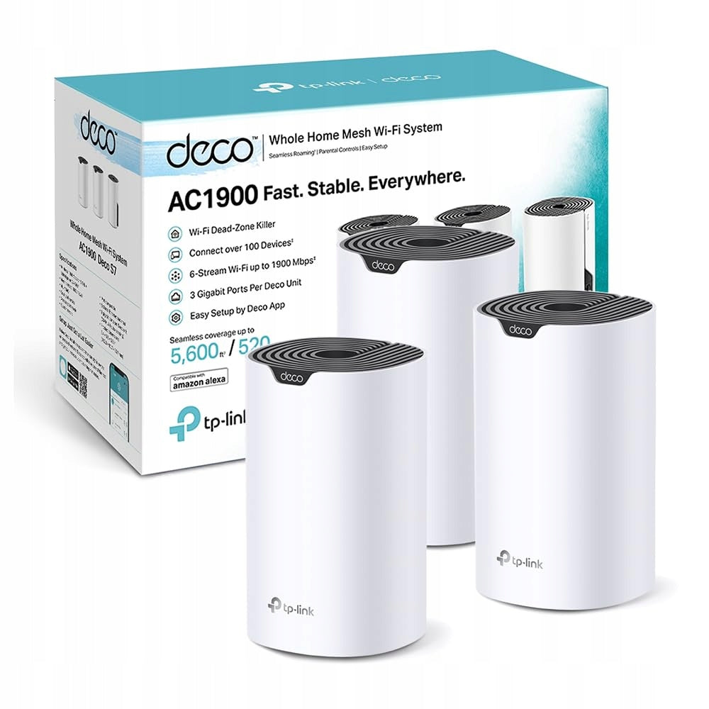 Set of 3 TP-Link Deco S1900 Mesh WLAN Router 3xGigabit WAN/LAN