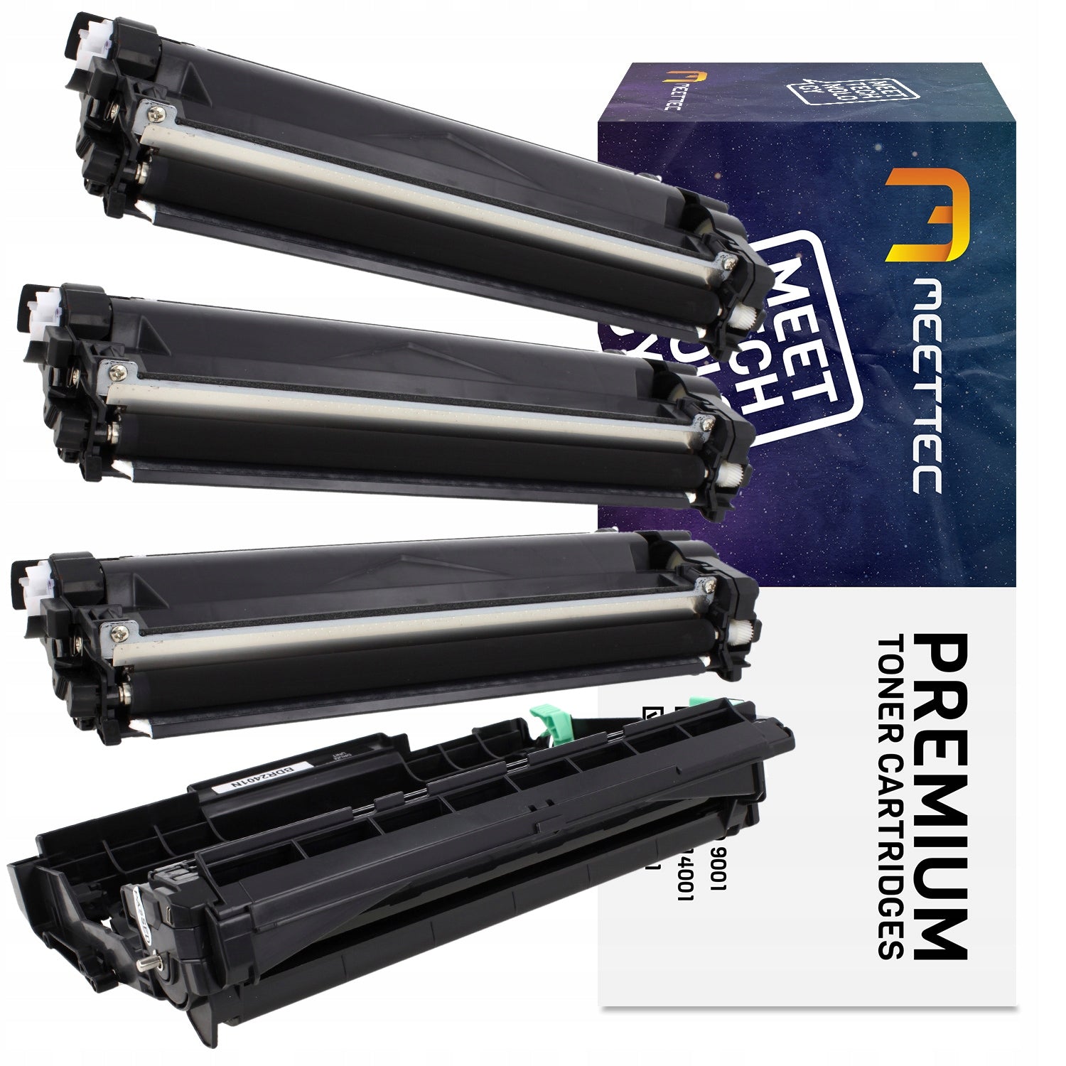 Set of 3 Toner Cartridge TN2421 + Drum DR2401 for Brother L2512D L2532DW L2552DN