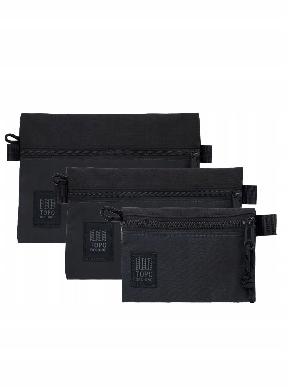 Set of 3 Topo Designs Accessory Bags - black / black Color black