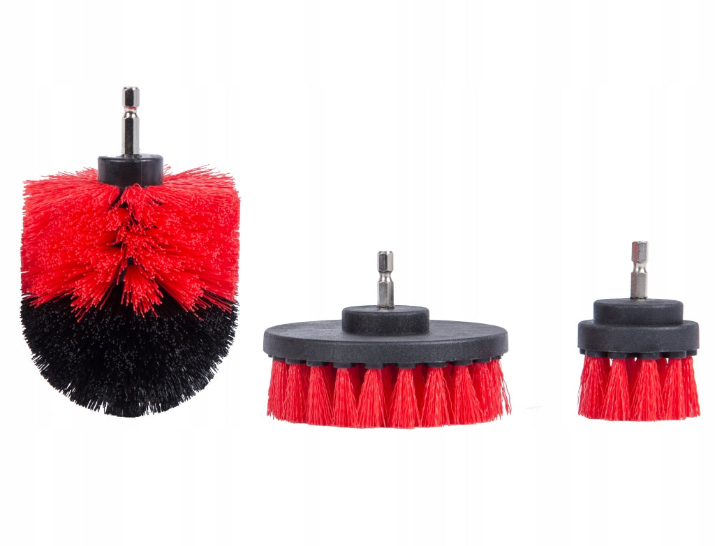 Set of 3 cleaning brushes with adapter for screwdriver and drill | APP