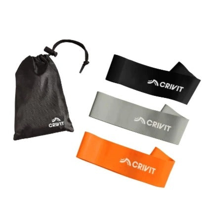 Set of 3 mini resistance rubbers Crivit 30x5 cm