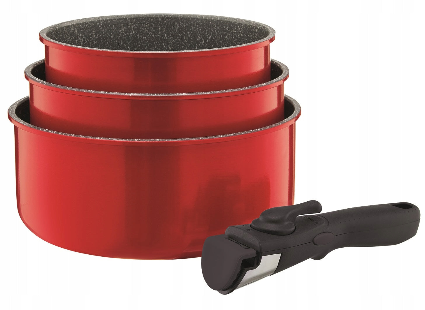 Set of 3-piece pots with detachable handle Ambition Jasper 22204