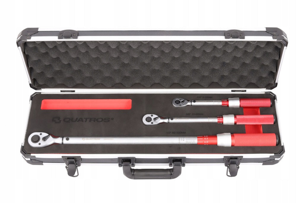 Set of 3 torque wrenches 2-330Nm in case Quatros QS59004