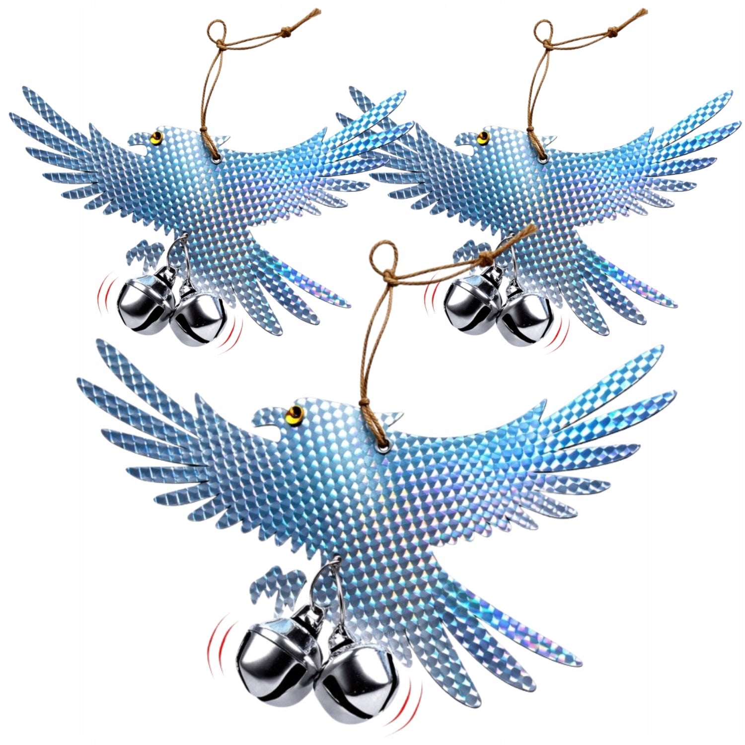 Set of 3x Bird Repellent Realistic Hawk for Balcony Garden
