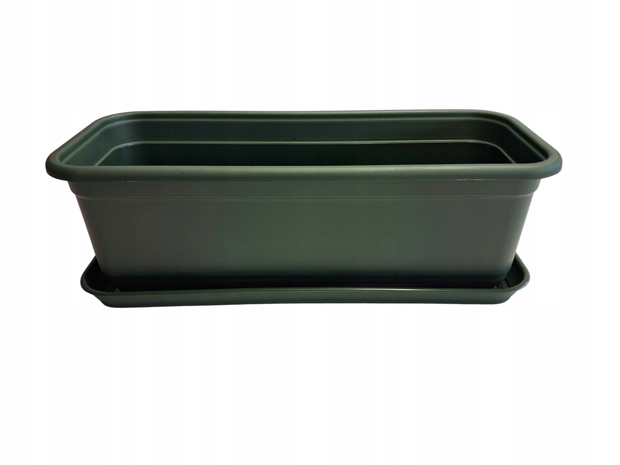 Set of 4 Balcony Box 40 cm + Stand Green Mat Balcony Terrace Manufacturer code 4x Skrzynka 40 cm Mat Zielony