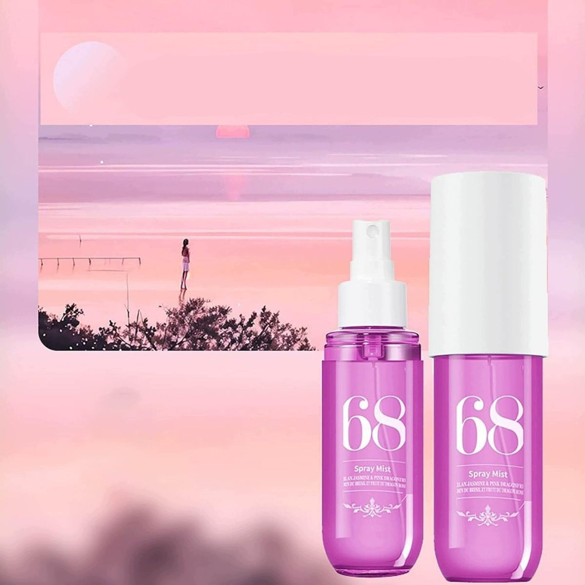 Set of 4 Body and Hair Mist 90ml Fruit for Women Brand no brand