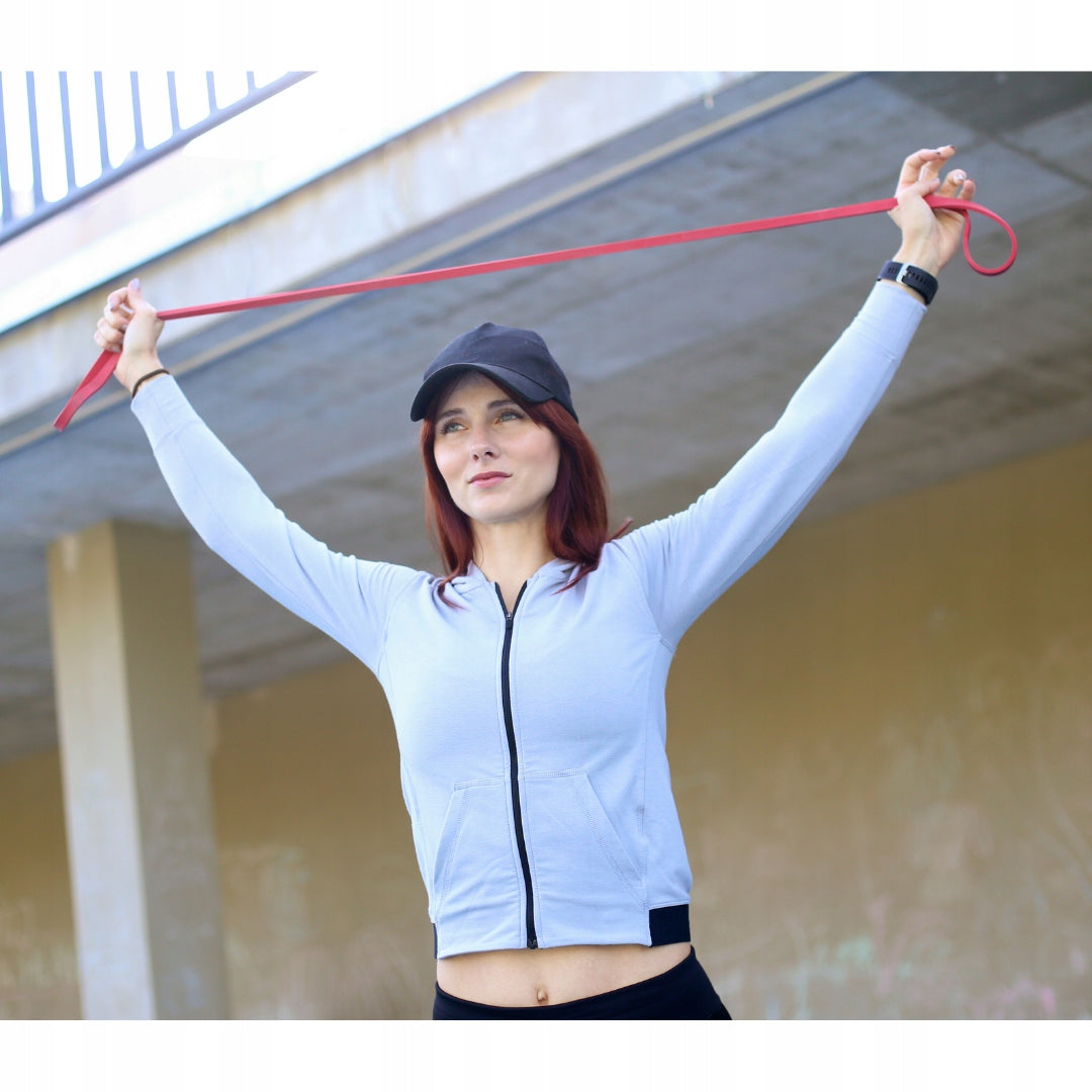 Set of 4 Resistance Bands for Exercise + Strength Training + Pull-Ups Length 208 cm