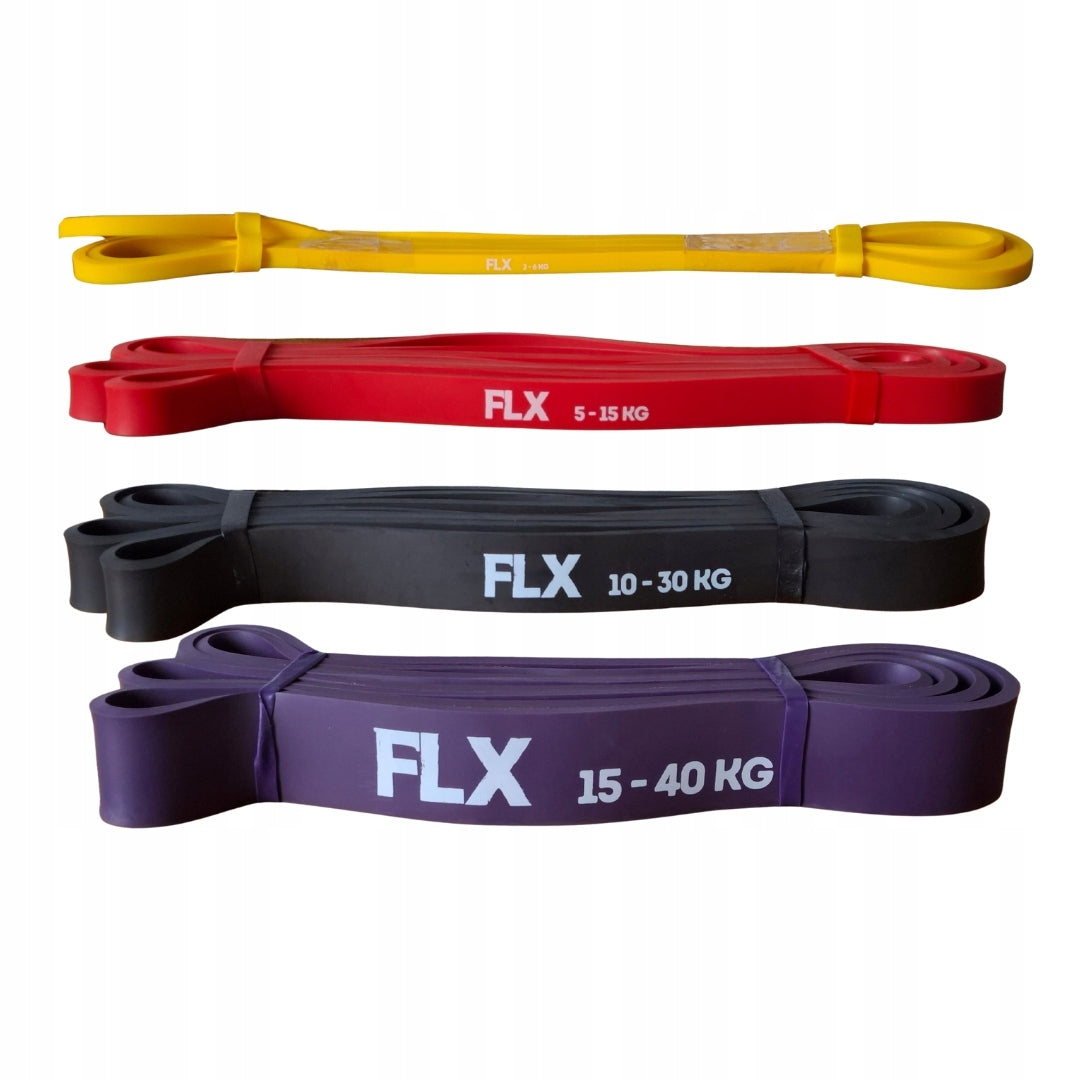 Set of 4 Resistance Bands for Exercise + Strength Training + Pull-Ups Model Gumy Treningowe zestaw 4