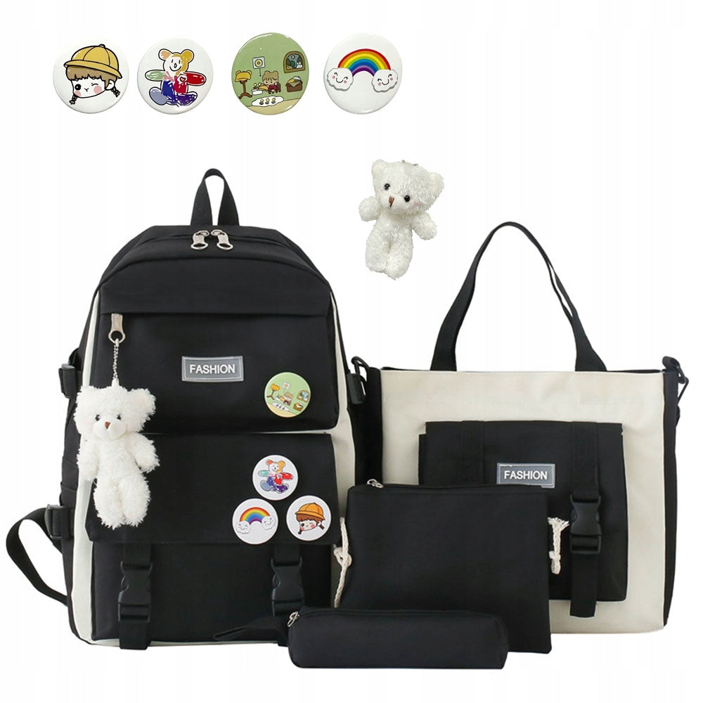 Set of 4pcs school backpack for girls, satchel, school bag