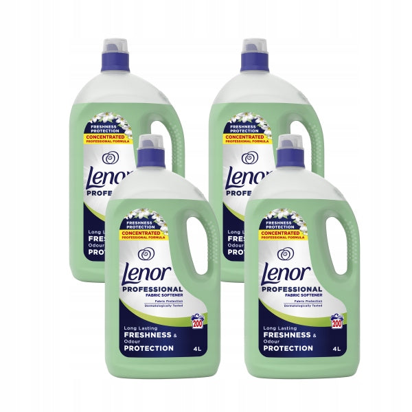 Set of 4x Professional Softener Lenor Freshness Protection 4l