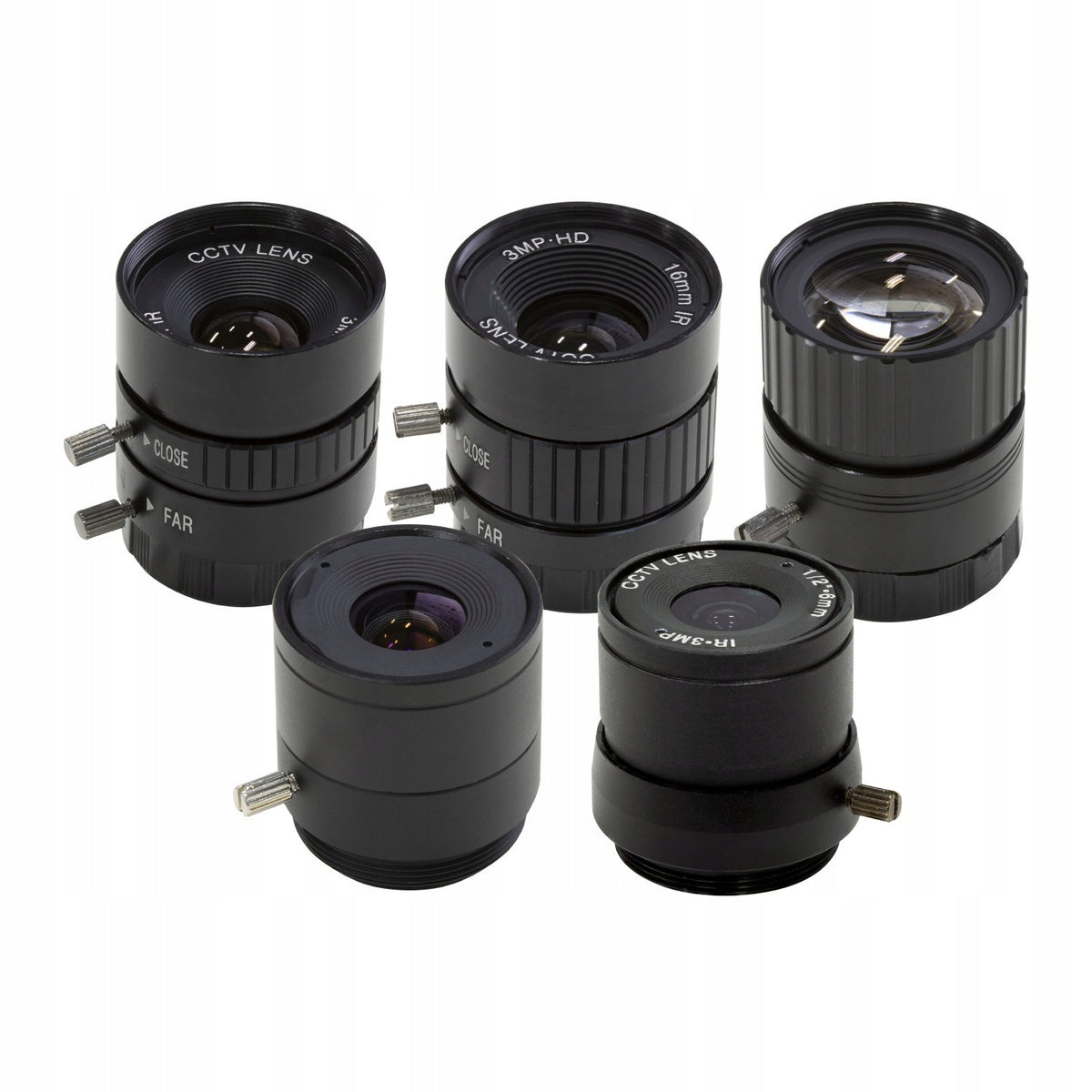 Set of 5 CS-Mount Lenses for Raspberry Camera