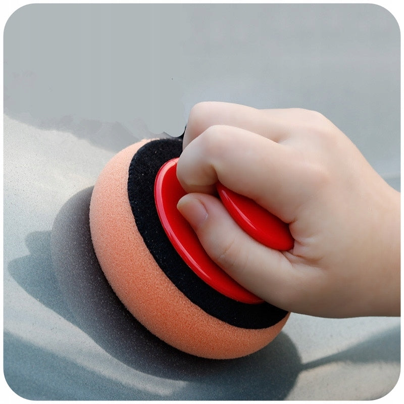 Set of 5 Car Waxing Sponges with Handle Manufacturer EM Automotive