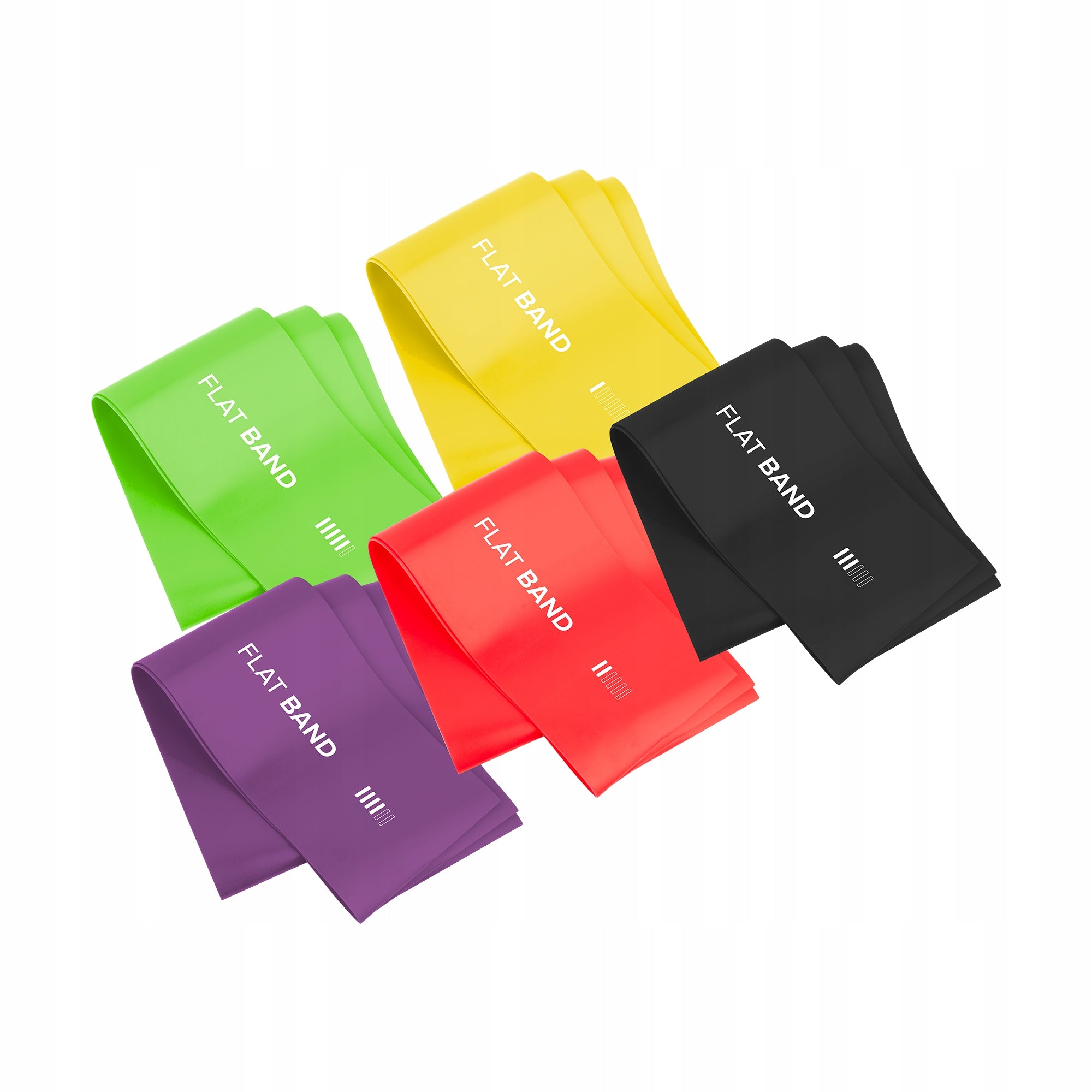 Set of 5 Rubber Exercise Bands Rehabilitation Fitness Band 2M Rebel Packaging status original
