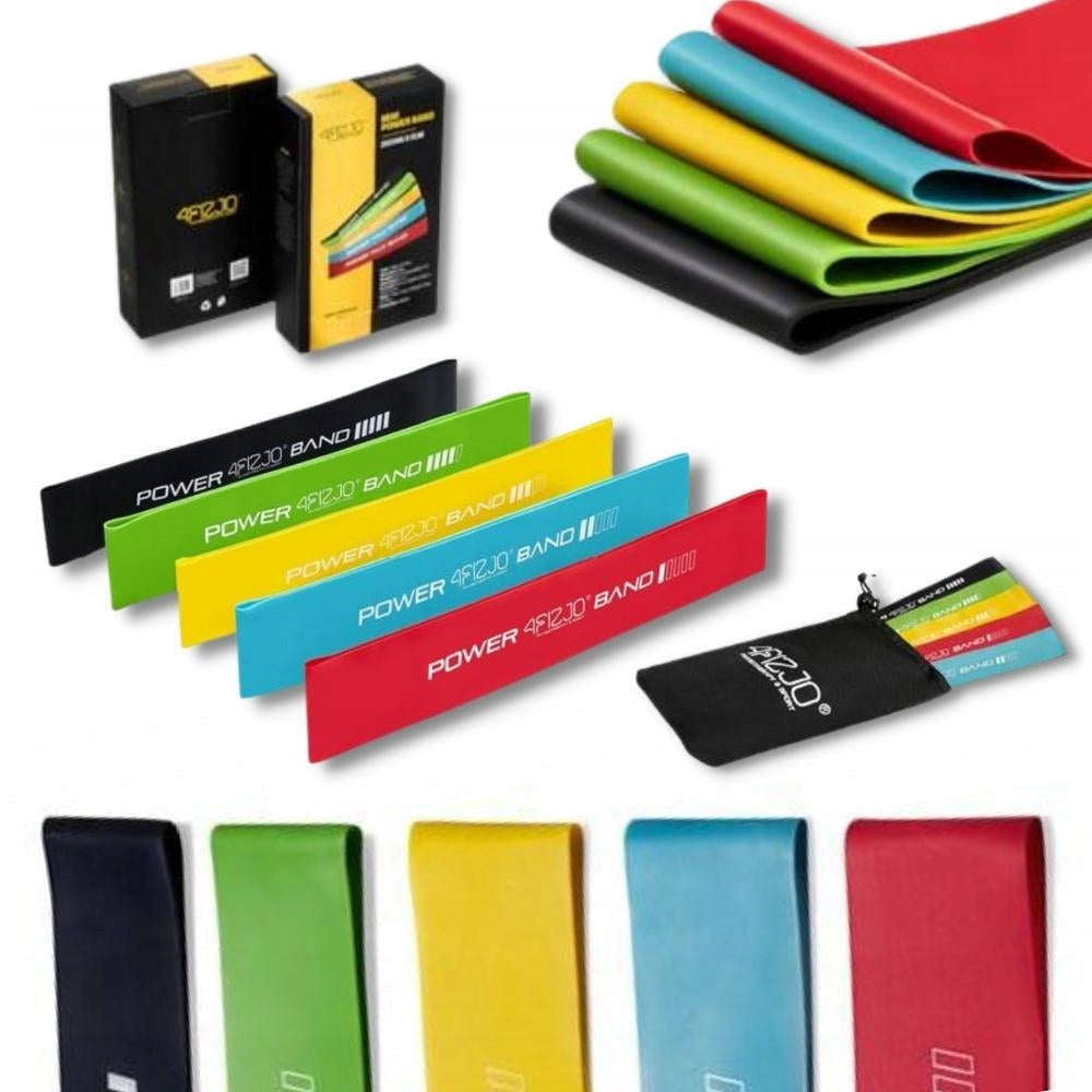 Set of 5 exercise rubbers 4FIZJO MINI POWER BAND
