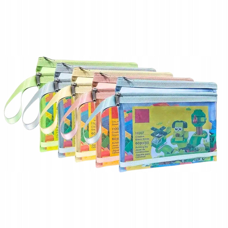 Set of 5 organizers A5 puzzle sachets blocks toys documents lock Packaging status original