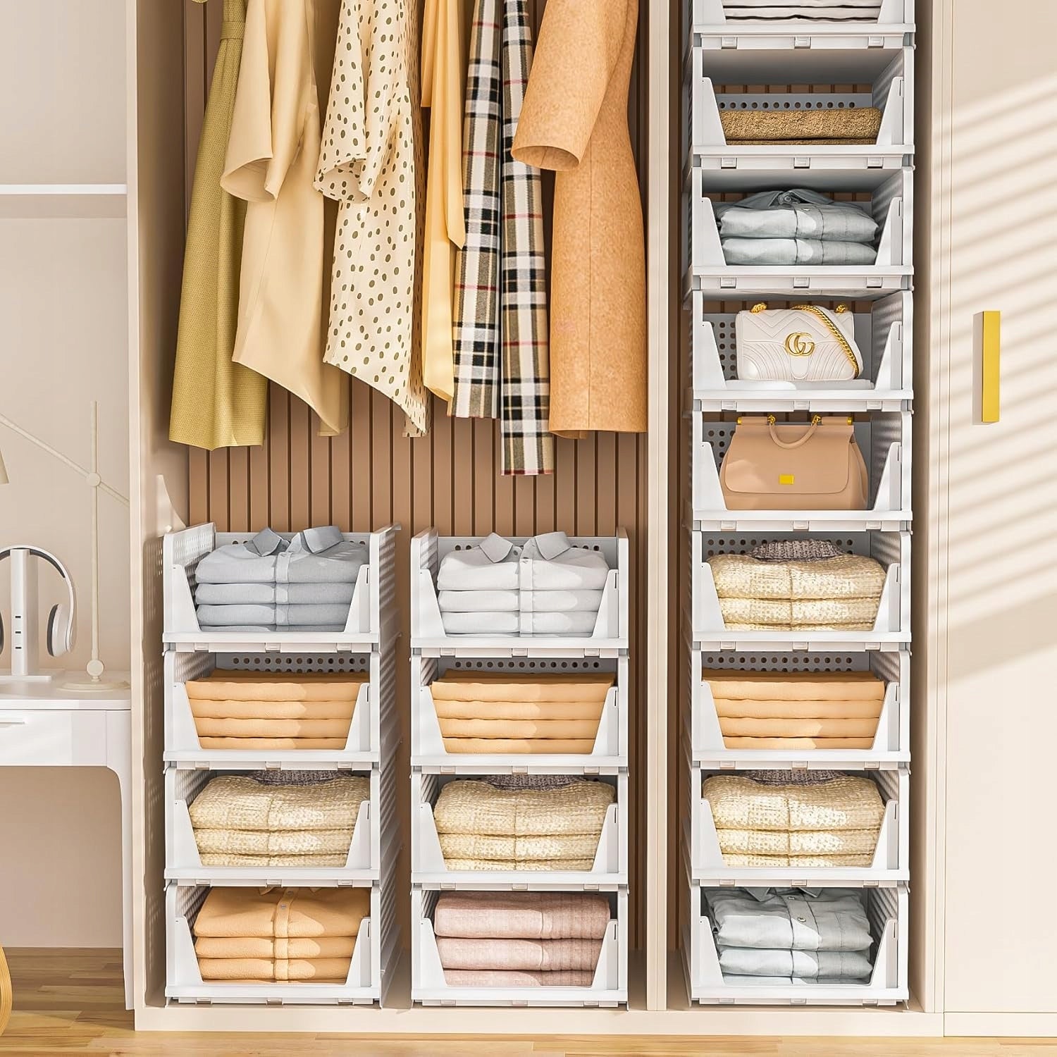 Set of 5x Organizer for Wardrobe and Wardrobe – Folding Modular Drawers Kind wardrobe organizer
